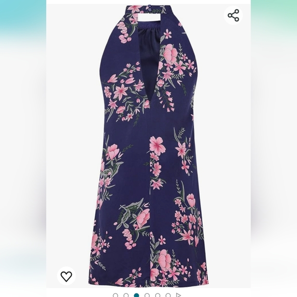 Fantaist Women's Sleeveless Halter Casual Shift Dress. Large - Picture 3 of 5